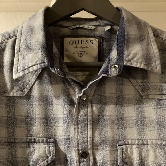 Guess Shirts Mens Guess Casual Long Sleeve Shirt Medium Gray Poshmark